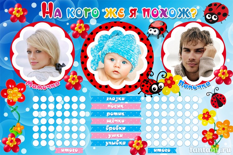 Плакат «На кого же я похож» набор №3 Плакат «На кого же я похож» набор №3